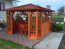 Беседка садовая деревянная 0214